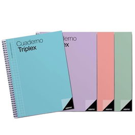 Additio Cuaderno Triplex Profesorado Espiral Doble 144 Páginas PVC C-Surtidos Español