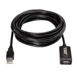 Aisens Cable Extensión USB 2.0 Prolongador Con Amplificador, Tipo A Macho A Tipo A Hembra, 10 Metros