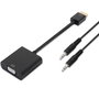 Aisens A122-0126 Conversor HDMI Macho a VGA Hembra y Jack 3.5mm Hembra