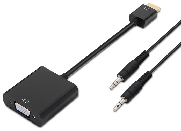 Aisens A122-0126 Conversor HDMI Macho a VGA Hembra y Jack 3.5mm Hembra Aisens A122-0126 Conversor HDMI Macho a VGA Hembra y Jack 3.5mm Hembra