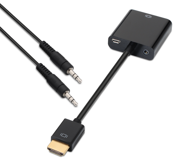 Aisens A122-0126 Conversor HDMI Macho a VGA Hembra y Jack 3.5mm Hembra Aisens A122-0126 Conversor HDMI Macho a VGA Hembra y Jack 3.5mm Hembra
