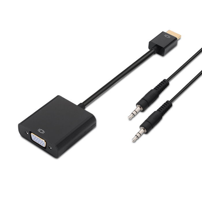 Aisens A122-0126 Conversor HDMI Macho a VGA Hembra y Jack 3.5mm Hembra Aisens A122-0126 Conversor HDMI Macho a VGA Hembra y Jack 3.5mm Hembra