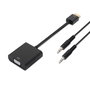 Aisens A122-0126 Conversor HDMI Macho a VGA Hembra y Jack 3.5mm Hembra