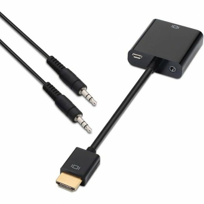 Aisens A122-0126 Conversor HDMI Macho a VGA Hembra y Jack 3.5mm Hembra Aisens A122-0126 Conversor HDMI Macho a VGA Hembra y Jack 3.5mm Hembra