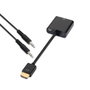 Aisens A122-0126 Conversor HDMI Macho a VGA Hembra y Jack 3.5mm Hembra