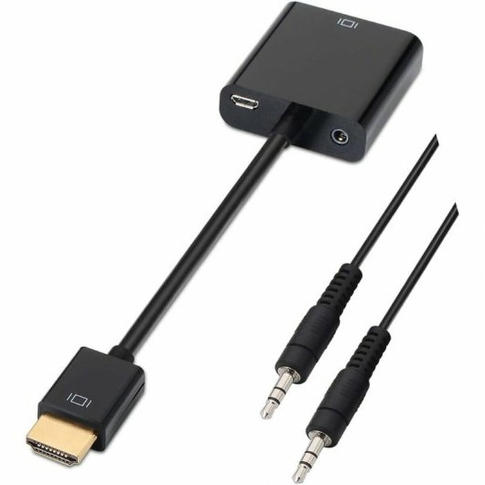 Aisens A122-0126 Conversor HDMI Macho a VGA Hembra y Jack 3.5mm Hembra Aisens A122-0126 Conversor HDMI Macho a VGA Hembra y Jack 3.5mm Hembra