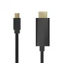 Aisens Cable Conversor A125-0361 Mini DisplayPort Macho a HDMI Macho, 2m, Negro