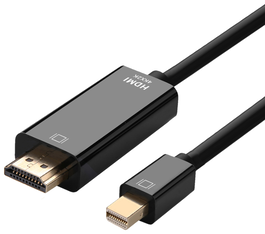 Aisens Cable Mini DisplayPort a HDMI - Mini DP/M a HDMI/M - 2 metros - Negro