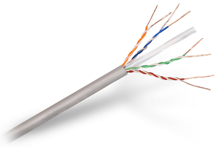 Aisens Bobina de Cable de Red CAT.6 UTP AWG24 Rígido 305m Gris
