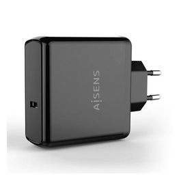 AISENS Cargador PD3.0 QC3.0 1 puerto 1xUSB-C 60W, portatiles, moviles, camaras y tablets negro