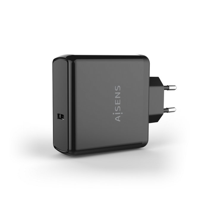 Aisens Cargador de Pared USB-C 60W PD3.0 QC3.0 Negro ASCH-1PD60-BK