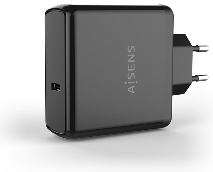 Aisens Cargador de Pared USB-C 60W PD3.0 QC3.0 Negro ASCH-1PD60-BK
