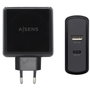 Aisens Cargador 57W con USB-C PD 45W y USB-A 12W ASCH-2PD45A-BK Negro