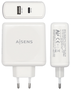 Aisens Cargador de Pared 57W con 1 Puerto USB-C PD 3.0 (45W) y 1 Puerto USB-A (12W) para Smartphone