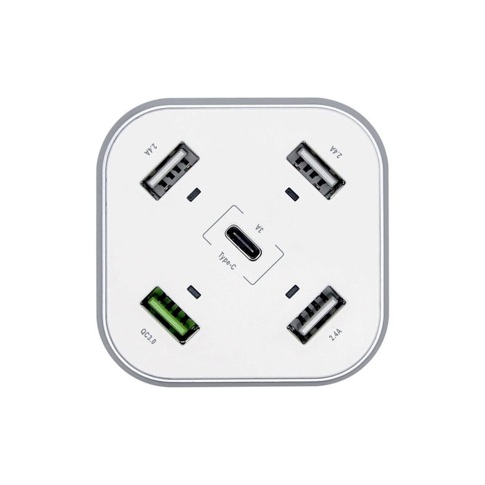 Aisens Cargador de Mesa ASCH-5PQC-W 48W 5 Puertos Blanco Aisens Cargador de Mesa ASCH-5PQC-W 48W 5 Puertos Blanco