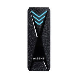 Aisens Caja Externa M.2 NGFF NVMe RGB Gaming para SSD M.2 USB 3.2 Gen2 10Gbps Negra