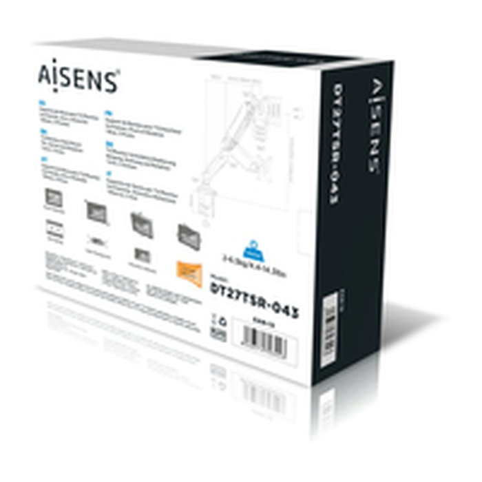 Aisens Soporte de Mesa DT27TSR-043 para Monitor de 13-32 pulgadas, Negro