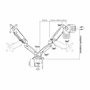 Aisens Soporte de Mesa para 2 Monitores DT27TSR-045 Negro