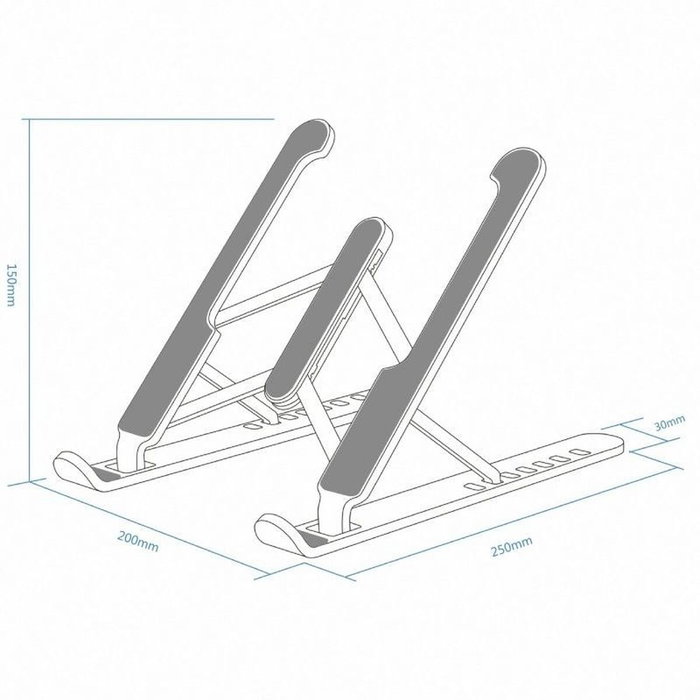 Aisens Soporte de Sobremesa Ajustable para Portátil/Tablet 10-15 Pulgadas, Plata