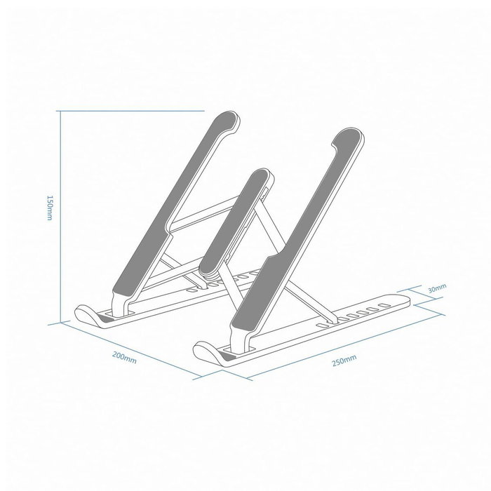 Aisens Soporte de Sobremesa Ajustable para Portátil/Tablet 10-15 Pulgadas, Plata