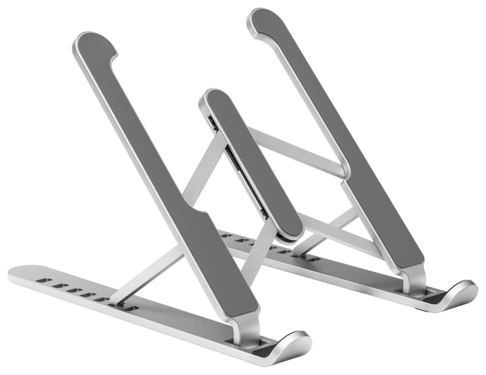 Aisens Soporte de Sobremesa Ajustable para Portátil/Tablet 10-15 Pulgadas, Plata