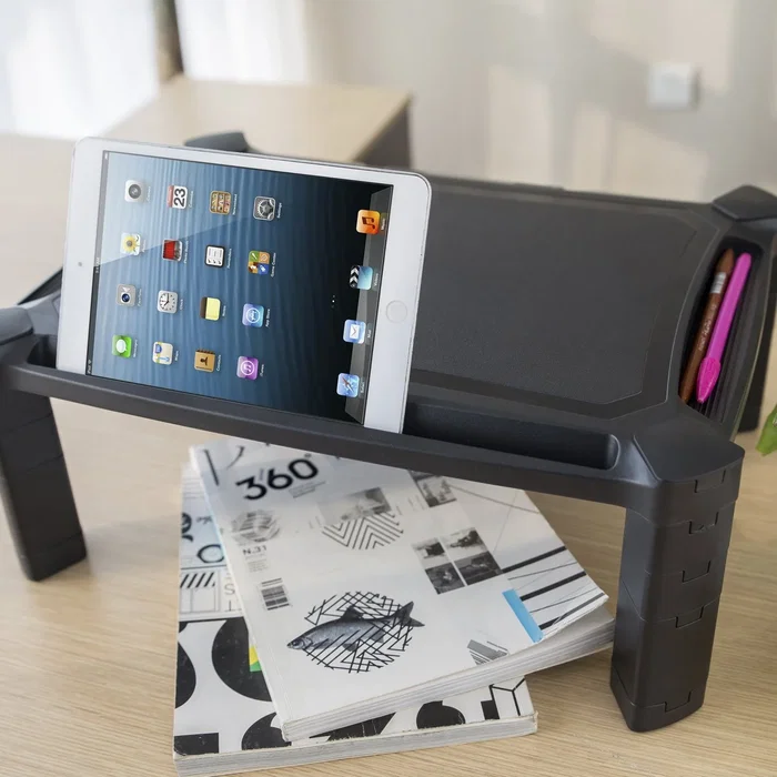 Aisens Soporte Elevador XL para Monitor o Portátil, Negro