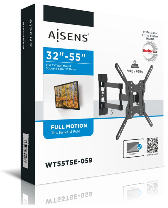 Aisens Soporte de Pared ECO Giratorio e Inclinable 32-55 pulg.