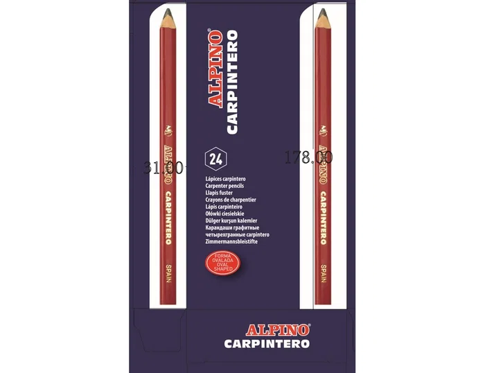 Alpino Lápices Carpintero Caja de 24 Unidades Alpino Lápices Carpintero Caja de 24 Unidades