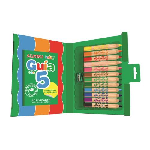 Alpino Lápices de Colores Baby Maxi Ligeros para Niños - Estuche Surtido 12 Ud