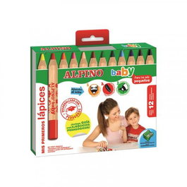 Alpino Lápices de Colores Baby Maxi Ligeros para Niños - Estuche Surtido 12 Ud