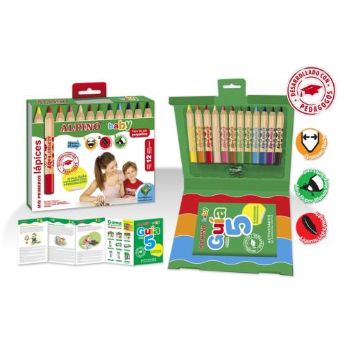 Alpino Lápices de Colores Baby Maxi Ligeros para Niños - Estuche Surtido 12 Ud