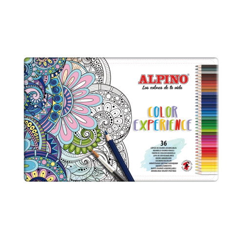 Alpino Lápices de Colores Color Experience Acuarelables Multicolor con Estuche Metálico Alpino Lápices de Colores Color Experience Acuarelables Multicolor con Estuche Metálico
