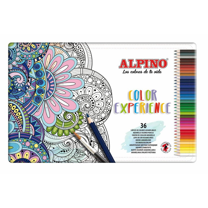 Alpino Lápices de Colores Color Experience Acuarelables Multicolor con Estuche Metálico Alpino Lápices de Colores Color Experience Acuarelables Multicolor con Estuche Metálico