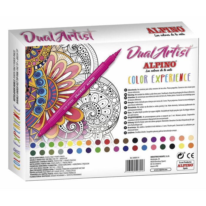 Alpino Color Experience Dual Artist Estuche de 36 Rotuladores Multicolor Alpino Color Experience Dual Artist Estuche de 36 Rotuladores Multicolor