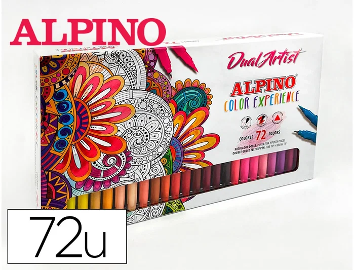 Alpino Color Experience Dual Artist Estuche de 72 Rotuladores Colores Surtidos