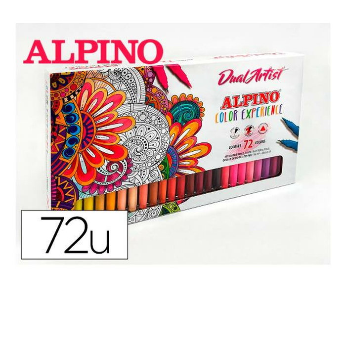 Alpino Color Experience Dual Artist Estuche de 72 Rotuladores Colores Surtidos
