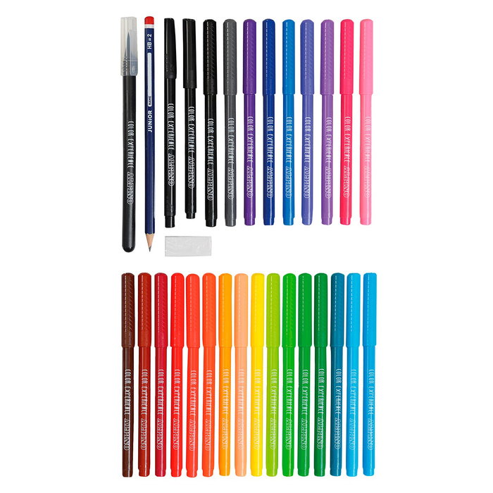 Alpino AR000701 Set Lettering Color Experience Rotuladores Pincel y Caligrafía con Lápiz y Goma para Iniciación