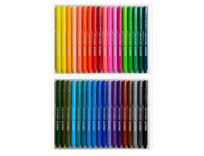 Alpino Color Experience Set de 36 Rotuladores Triangulares de Doble Punta Multicolor