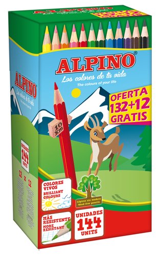 Alpino Lápices de Colores Festival Surtidos 132+12 UD