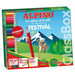 Alpino Lápices de Colores Festival Classbox Caja de 288 Unidades, 12 Colores Surtidos