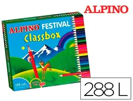 Alpino Lápices de Colores Festival Classbox Caja de 288 Unidades, 12 Colores Surtidos
