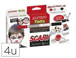 Alpino Barra de Maquillaje Scary Caja 4 Colores Surtidos con Pincel y Folleto
