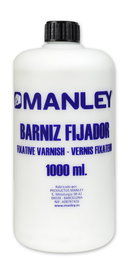 Manley Barniz Plastico Fijador 1000 mL para Proteger Dibujos con Acabado Brillante