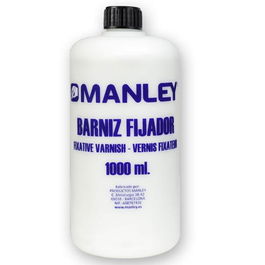 Manley Barniz Plastico Fijador 1000 mL para Proteger Dibujos con Acabado Brillante