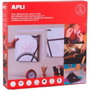 Apli Cinta de Gancho y Bucle Adhesiva tipo Velcro, 20 mm x 25 m, Blanco