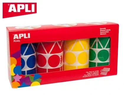 Apli Gomets Geométricos XL Formas y Colores Surtidos Apli Gomets Geométricos XL Formas y Colores Surtidos