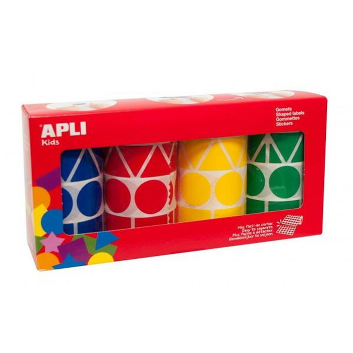 Apli Gomets Geométricos XL Formas y Colores Surtidos Apli Gomets Geométricos XL Formas y Colores Surtidos