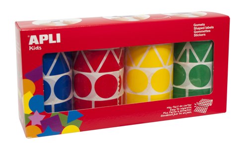 Apli Gomets Geométricos XL Formas y Colores Surtidos Apli Gomets Geométricos XL Formas y Colores Surtidos