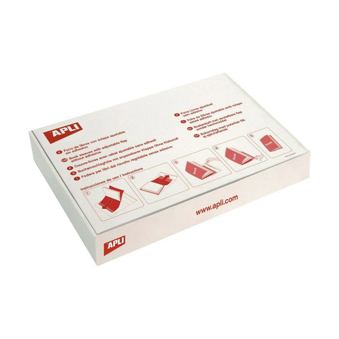 Apli Forro de Libros con Solapa Ajustable 300mm 130 Micras Caja de 100 unidades