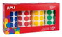 Apli Gomets Redondos 20mm Colores Surtidos, Pack de 4 Rollos